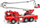 Set blloqesh ndërtimi TECHNIC BLOCKS Fire Brigade, kamion zjarrfikëse, 751 copa, i kuq