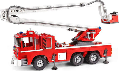 Set blloqesh ndërtimi TECHNIC BLOCKS Fire Brigade, kamion zjarrfikëse, 751 copa, i kuq