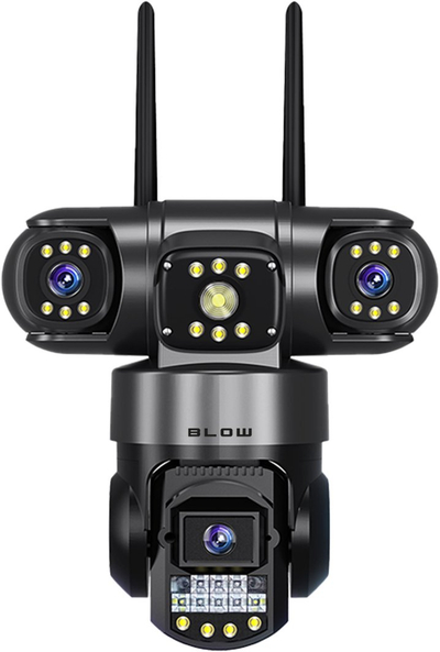 Kamerë sigurie WiFi Blow V-326B, IP, 6MP, 3 lente, e bardhë