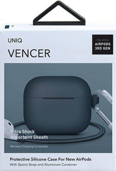 Kuti mbrojtëse Uniq Vencer për AirPods 3, e kaltër