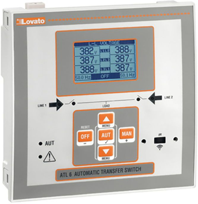 Kontrollues automatik Lovato ATL610, 3 faza, furnizim 110–240V AC, me rele