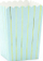 Kuti popcorn Stripes Blue, 7x7x12.5cm, set 6 copë, blu e çelët me vija ari