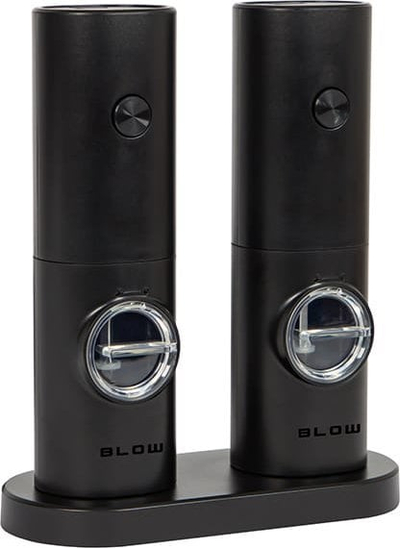 Mulli elektrik për erëza KingHoff BLOW SP-01, set 2 copë, mekanizëm qeramik, i zi