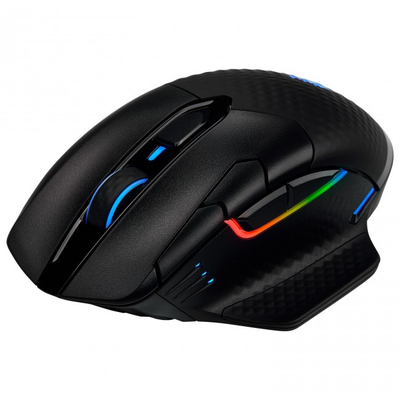 Гејминг глушец Corsair Dark Core, безжичен, 18000 DPI, црн