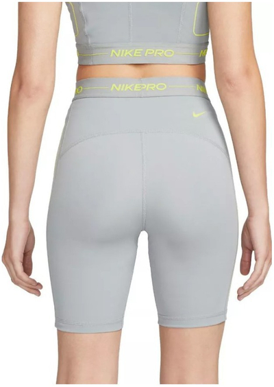 Кратки спортски хеланки Nike Pro Training Dri-FIT Combat Gear, висок струк, за жени, сиви