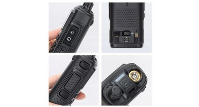 Radio portative Baofeng UV-17E, 5W, dy bandë, jeshile