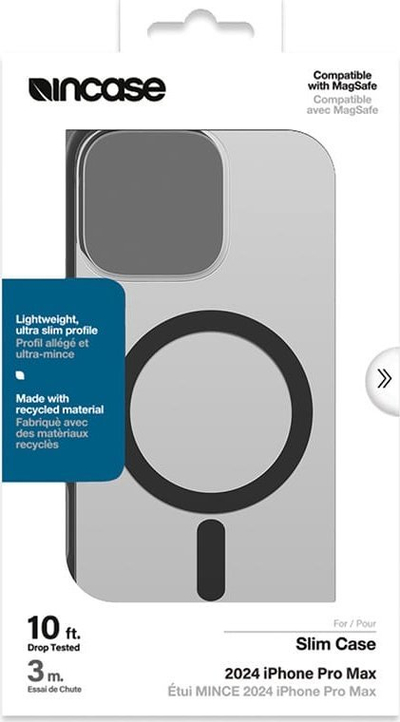 Husë telefoni Incase INPH190404-BLK, për 6.9", e zezë transparente