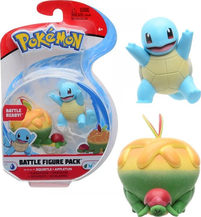 Lodër figurina Pokémon Battle Figure Pack Squirtle Appletun, set 2 copë, 2"