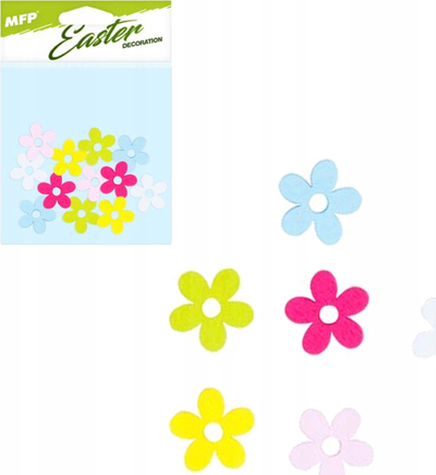 Sticker lule dekorative MFP për Pashkë, 2.5cm, set me 12 copë, shumëngjyrëshe