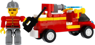 Blloqe ndërtimi Alleblox Fire Brigade, 63 copa, set për ndërtim, me ngjyra