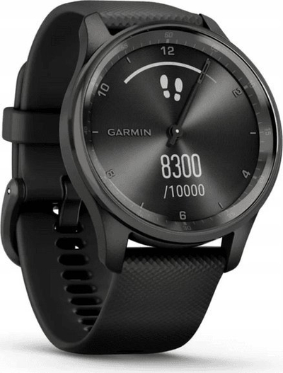 Orë sportive Garmin Vivomove Trend, 40 mm, Garmin Pay, e zezë