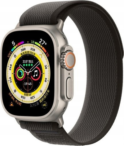 Rrip ore inteligjente RhinoTech Ultra Wild Trail për Apple Watch 38/40/41mm, najloni, me shirit ngjitës, zi gri