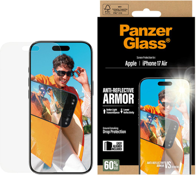 Mbrojtëse ekrani PanzerGlass Anti-Reflective Armor për iPhone Air, anti-reflektuese, transparente