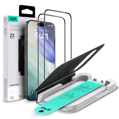 Qelq mbrojtës ESR UltraFit Classic për iPhone 17 Air, 2 copë, xham i temperum, transparent