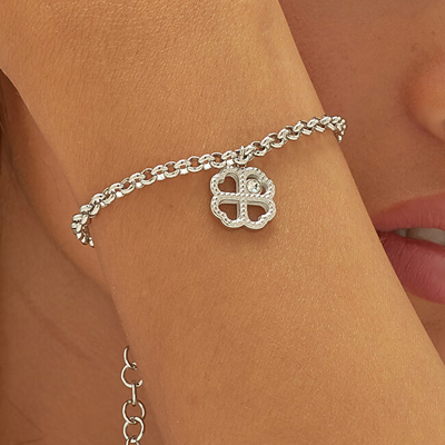Byzylyk për femra S'Agapõ Lucky Light SKT45, i argjendtë