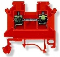 Terminal bllok Wago 280-653, 3 përçues, 2.5mm², i kuq