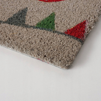 Tapet dere Boltz Christmas Mat MONTI, 60 x 40 cm, fibra kokosi, gri me motive festive
