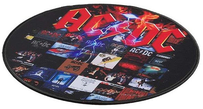 Подлога за глушец гејминг SUPERDRIVE AC/DC, 30 x 30 cm, 3 mm, црна