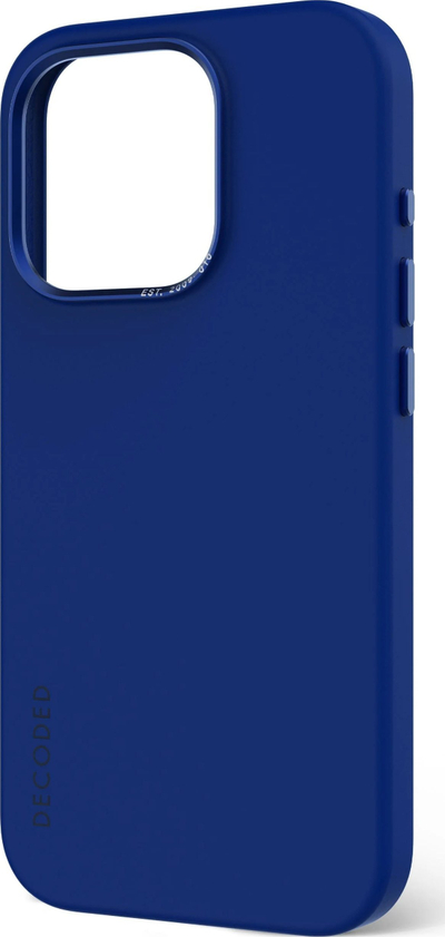 Mbrojtëse telefoni Decoded Silicone Back Cover, për iPhone 15 Pro, MagSafe, blu Galactic