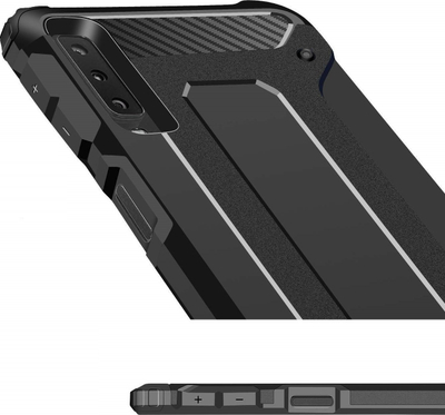 Mbulesë telefoni Armor për Huawei P Smart 2021, rezistente ndaj goditjeve, TPU dhe plastikë e fortë, e zezë
