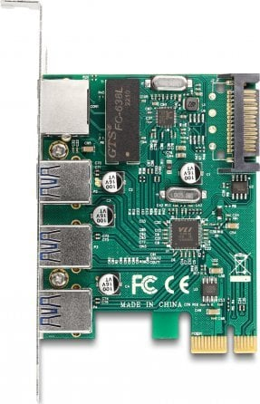 Kartë zgjerimi Delock PCI Express x1, 3x USB 5 Gbps, 1x Gigabit LAN