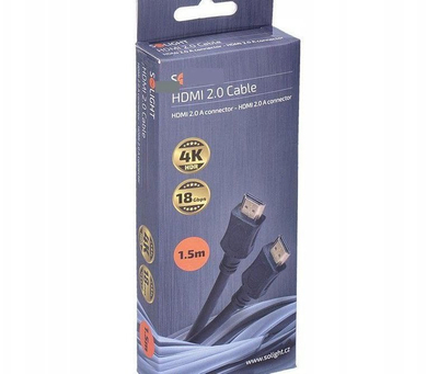 Kabllo HDMI Solight 2.0, 1.5 m, video audio, e zezë
