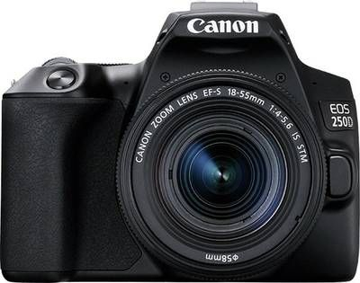 Kamerë DSLR Canon EOS 250D, 24.1MP, video 4K, e zezë