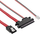 Kabllo InLine SATA 15-pin në Molex x2, 0.35m, e kuqe