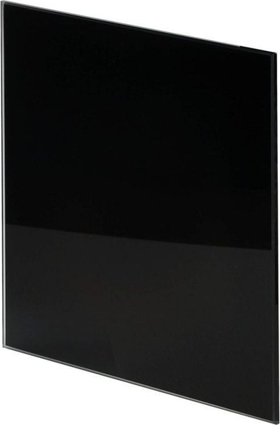 Panel dekorativ PanelTRAX Glass125 PTGB125P, për ventilator 125mm, xham, i zi