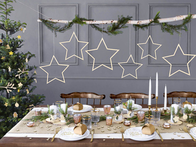 Serveta letre Luck and Luck Merry Christmas, në formë peme Krishtlindjesh, 20 copë, të bardha