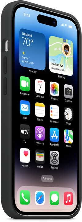 Силиконска маска Apple со MagSafe за iPhone 14 Pro, темно сина боја