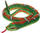 Lodër pelushi Beppe Green Snake, gjarpër 180 cm, e gjelbër
