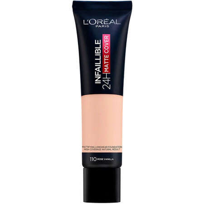 Krem pudër L'Oreal Paris Infallible Matte Cover, 110 Rose Vanilla, 30ml