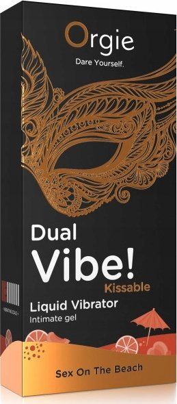 Xел стимулативен Orgie Dual Vibe Kissable, држествен ефект, арома Sex on the Beach