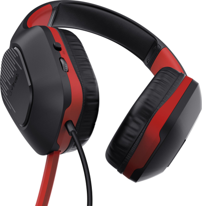 Kufje gaming Trust GXT 415S ZIROX, me mikrofon, me kabllo 3.5 mm, të zeza me të kuqe