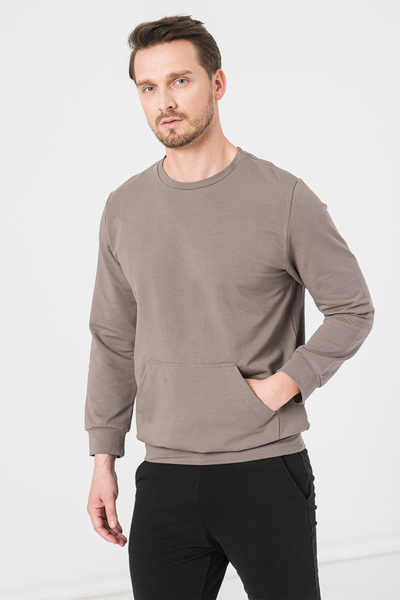 Bluzë sportive për meshkuj Cotton Casual, pambuk, madhësia M, taupe