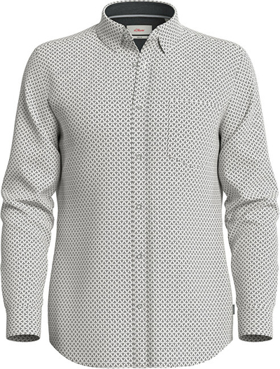 Këmishë për meshkuj S.Oliver Slim Fit Shirt, e bardhë