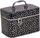 Kuti kozmetikash Case Small Suitcase, 21x14x13cm, me pasqyrë, e zezë holografike