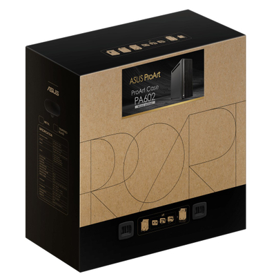 Kuti PC ASUS ProArt PA602 Wood Edition, mid tower, panel metalik, e zezë