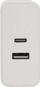 Përshtatës MicroBattery 1x USB-A 1x USB-C 2 A (MBXUSBC-AC0006), i bardhë