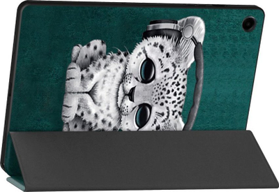 Mbrojtëse tablet Tech-Protect Smartcase Sad Cat Galaxy Tab A9+ 11", funksion qëndrimi, jeshile