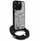 Mbulesë telefoni Karl Lagerfeld Crossbody për iPhone 16 Pro Max, lëkurë Saffiano, me logo, gri