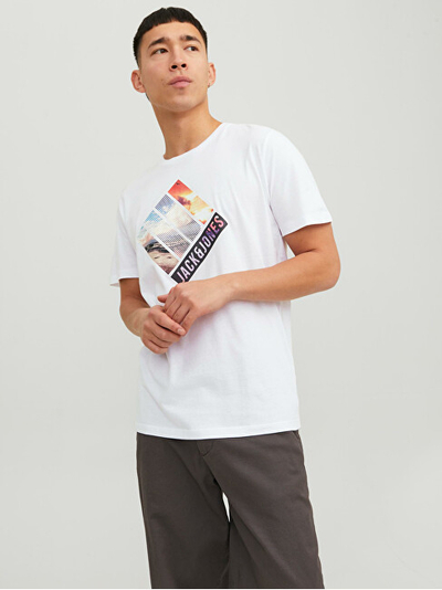 Maicë Jack&Jones JJTRESOR Regular Fit, e bardhë