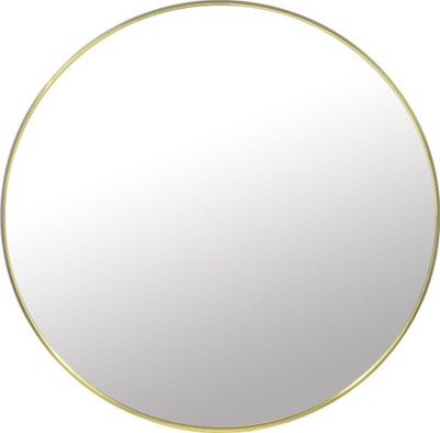 Pasqyrë rrethore dekorative Mirror, 60 cm, kornizë metal, ngjyrë ari
