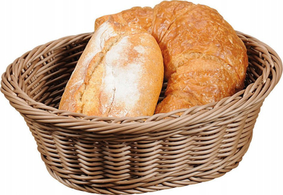 Shportë për bukë dhe fruta Kesper, material sintetik, e kafe