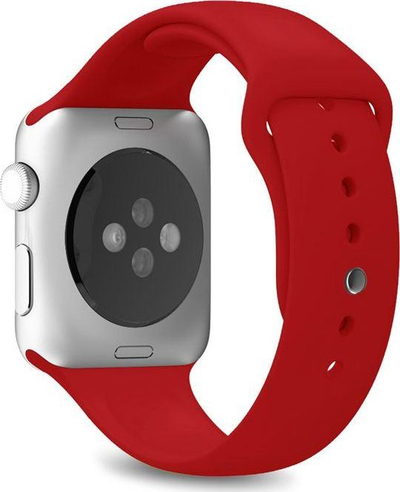 Rrip për orë inteligjente Icon Aw44iconred, silikon, për Apple Watch 44mm, i kuq