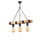Llambadar tavani HM7504, 3 drita, 50x70 cm, dru natyral dhe i zi