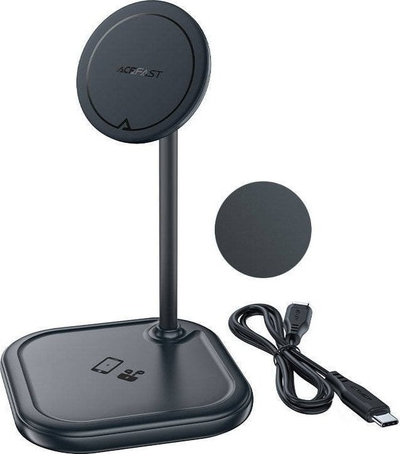 Ngarkues wireless Acefast E6, 15W, MagSafe, gri