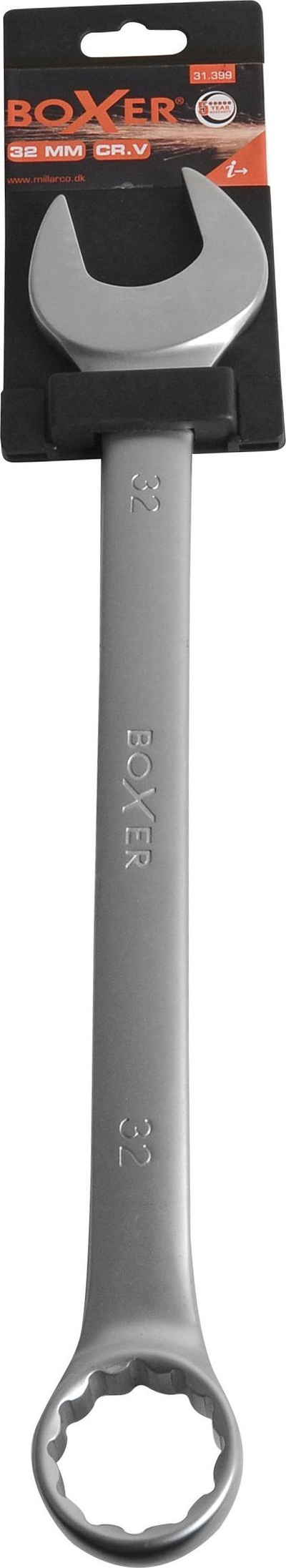 Çelës i kombinuar Boxer, 32mm, çelik CR.V, ngjyrë argjendi