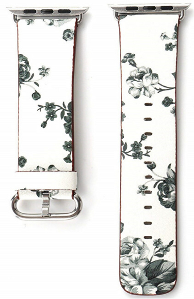 Rripa për orë të mençur 4wrist Apple Watch, bardhë-zi, 42/44 mm